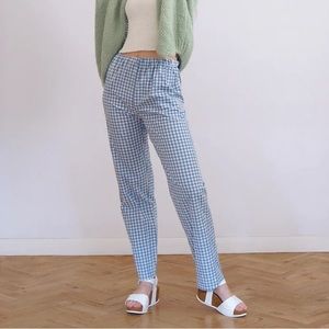 OST Gingham Elastic Waist Pants